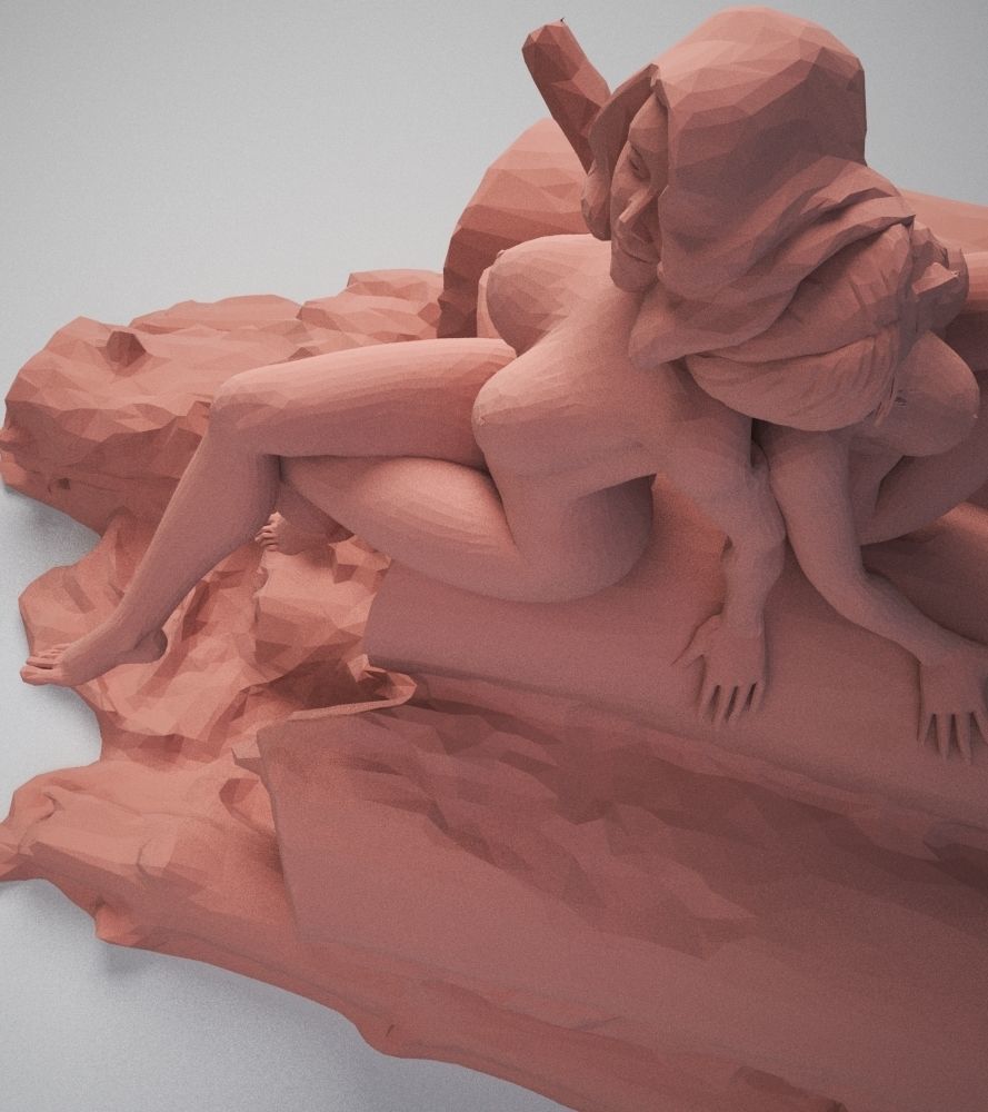 two naked girls 3D print model_3