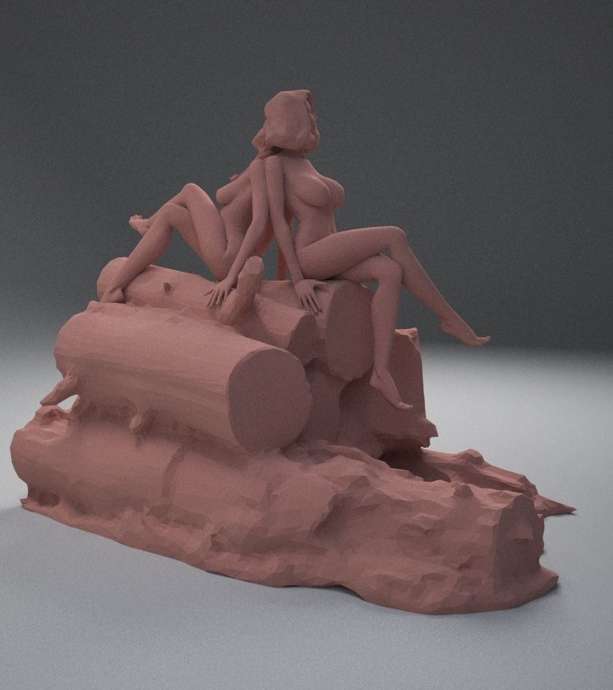 two naked girls 3D print model_18