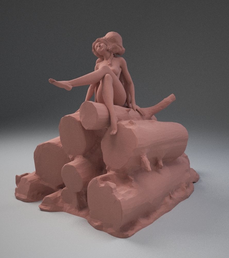 two naked girls 3D print model_13