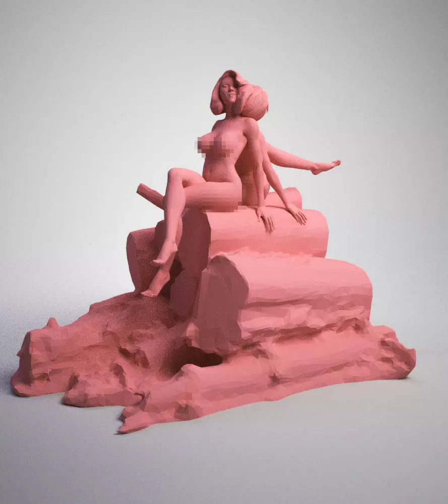 two naked girls 3D print model_0