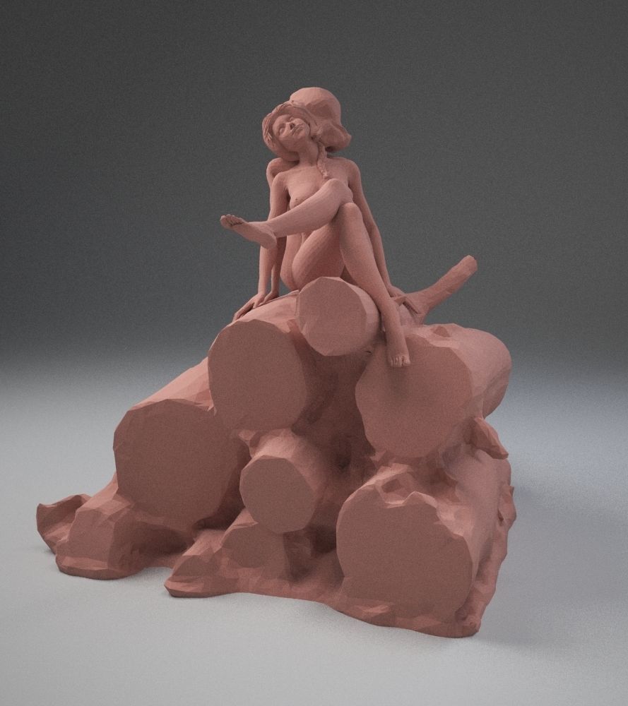two naked girls 3D print model_12
