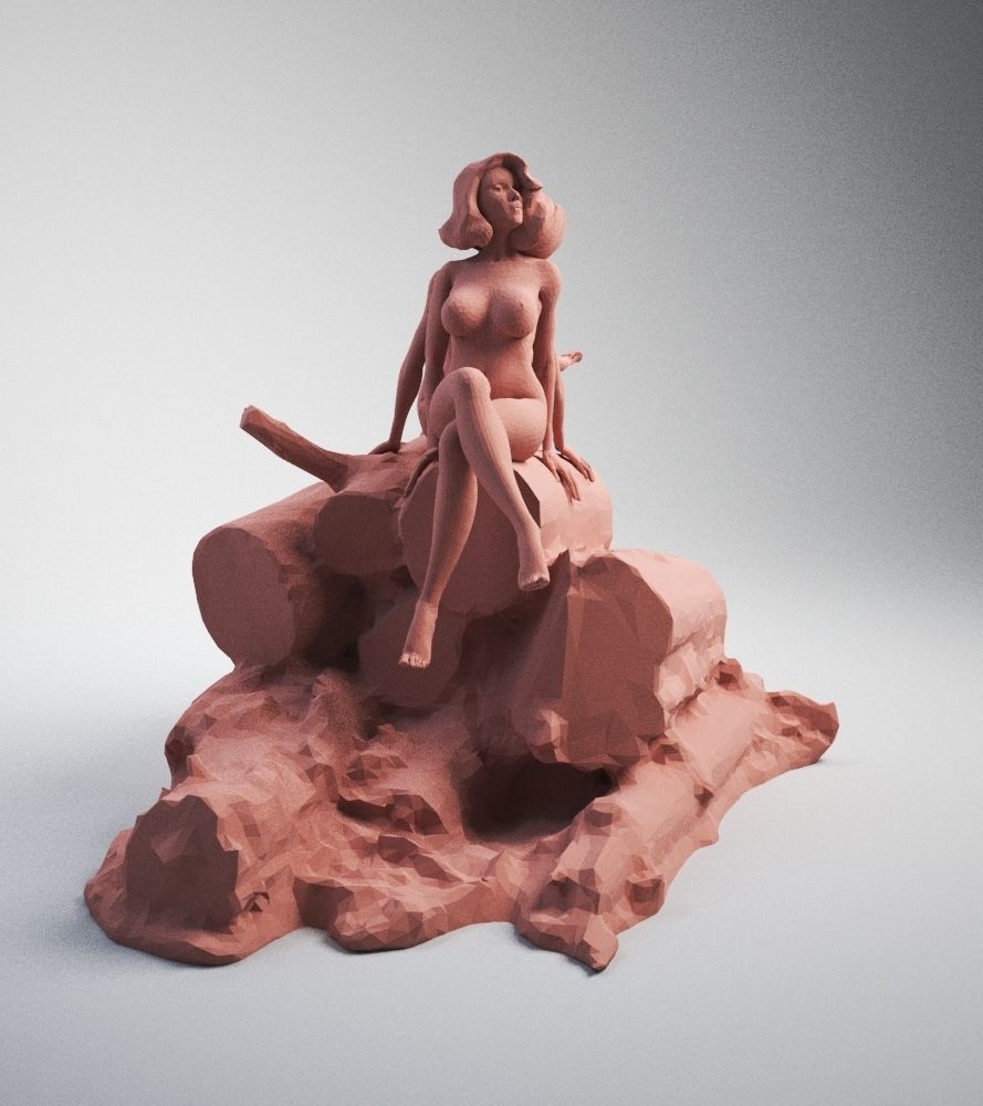 two naked girls 3D print model_22