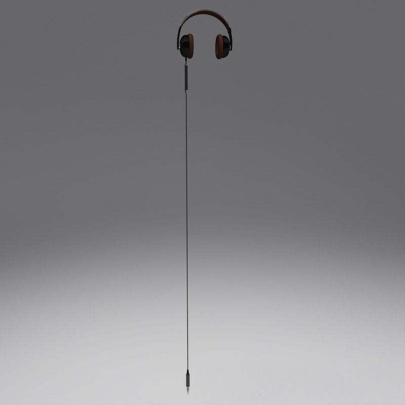 Headphone and Cord Low-poly 3D model_6