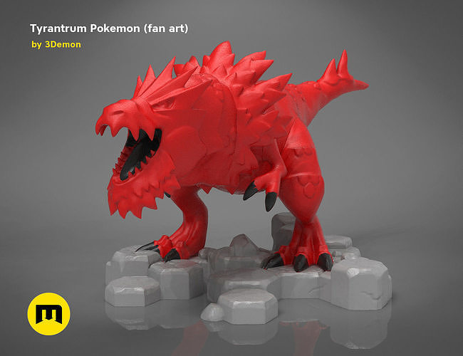Tyrantrum Pokemon - fan art 3D print model