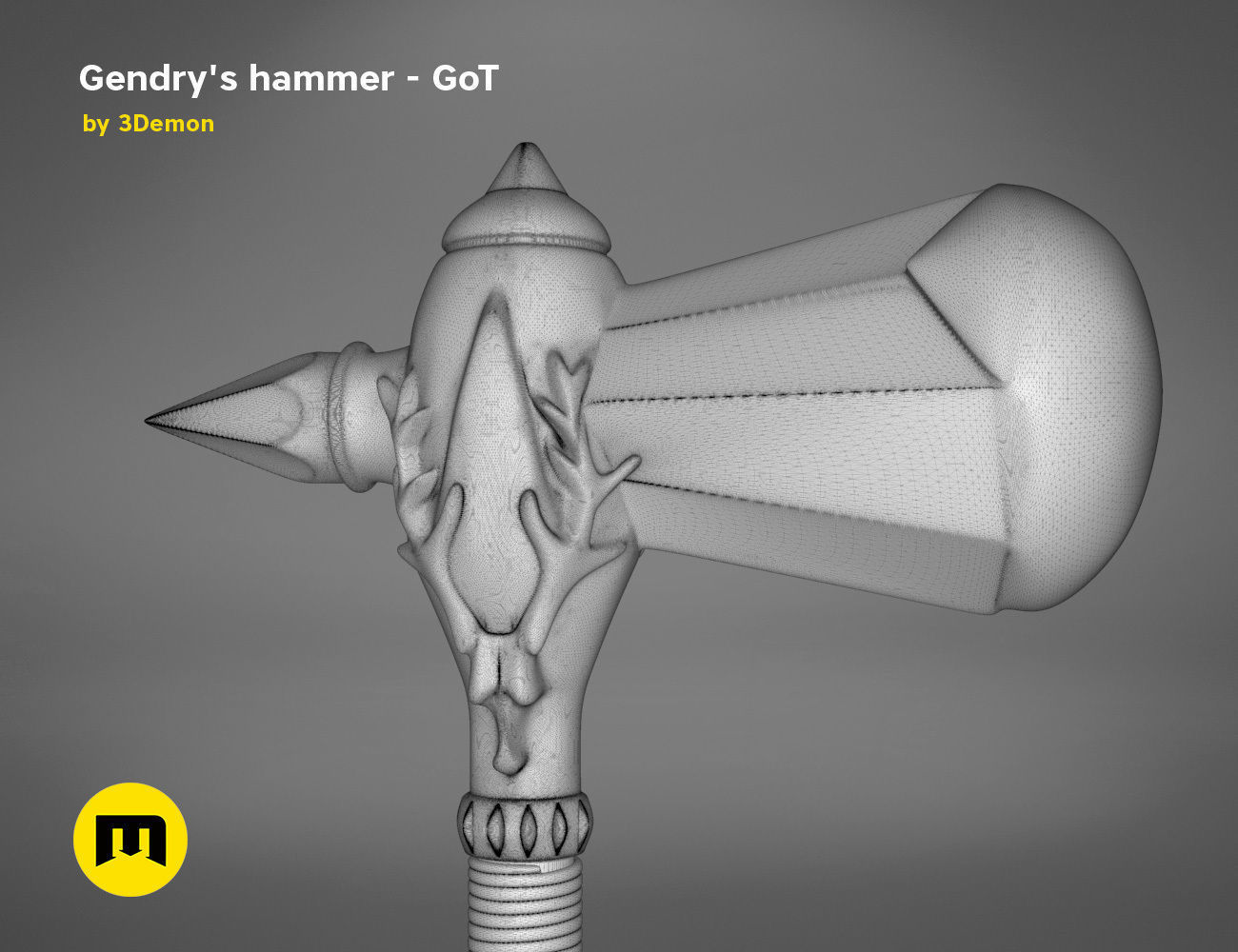 Gendrys Hammer - GAME OF THRONES 3D print model_9