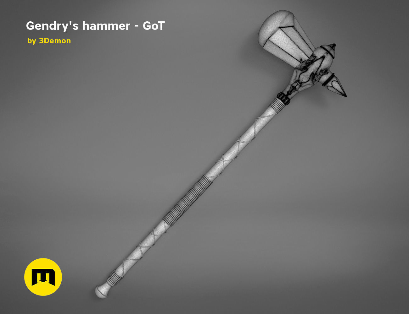 Gendrys Hammer - GAME OF THRONES 3D print model_7