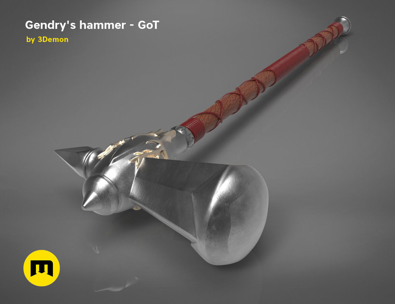 Gendrys Hammer - GAME OF THRONES 3D print model_4