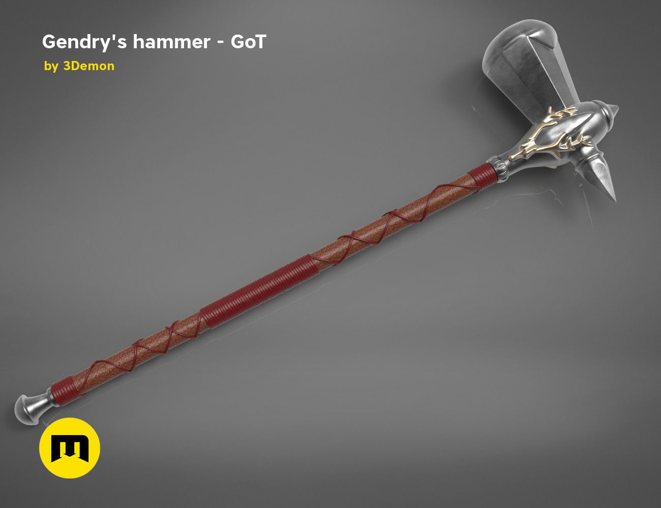 Gendrys Hammer - GAME OF THRONES 3D print model_3