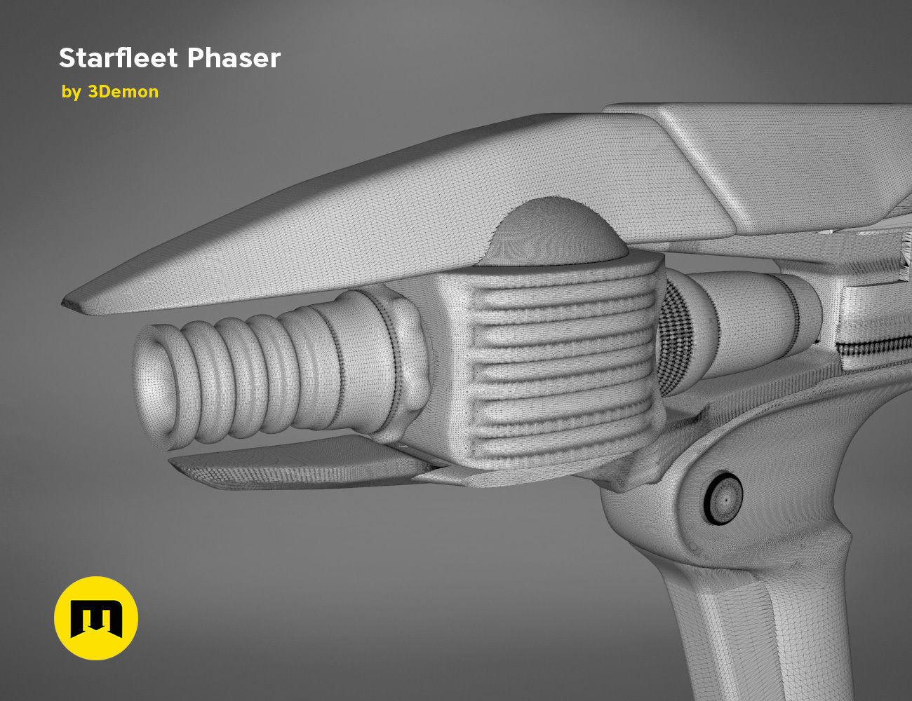 Starfleet Phaser - Star Trek 3D print model_8
