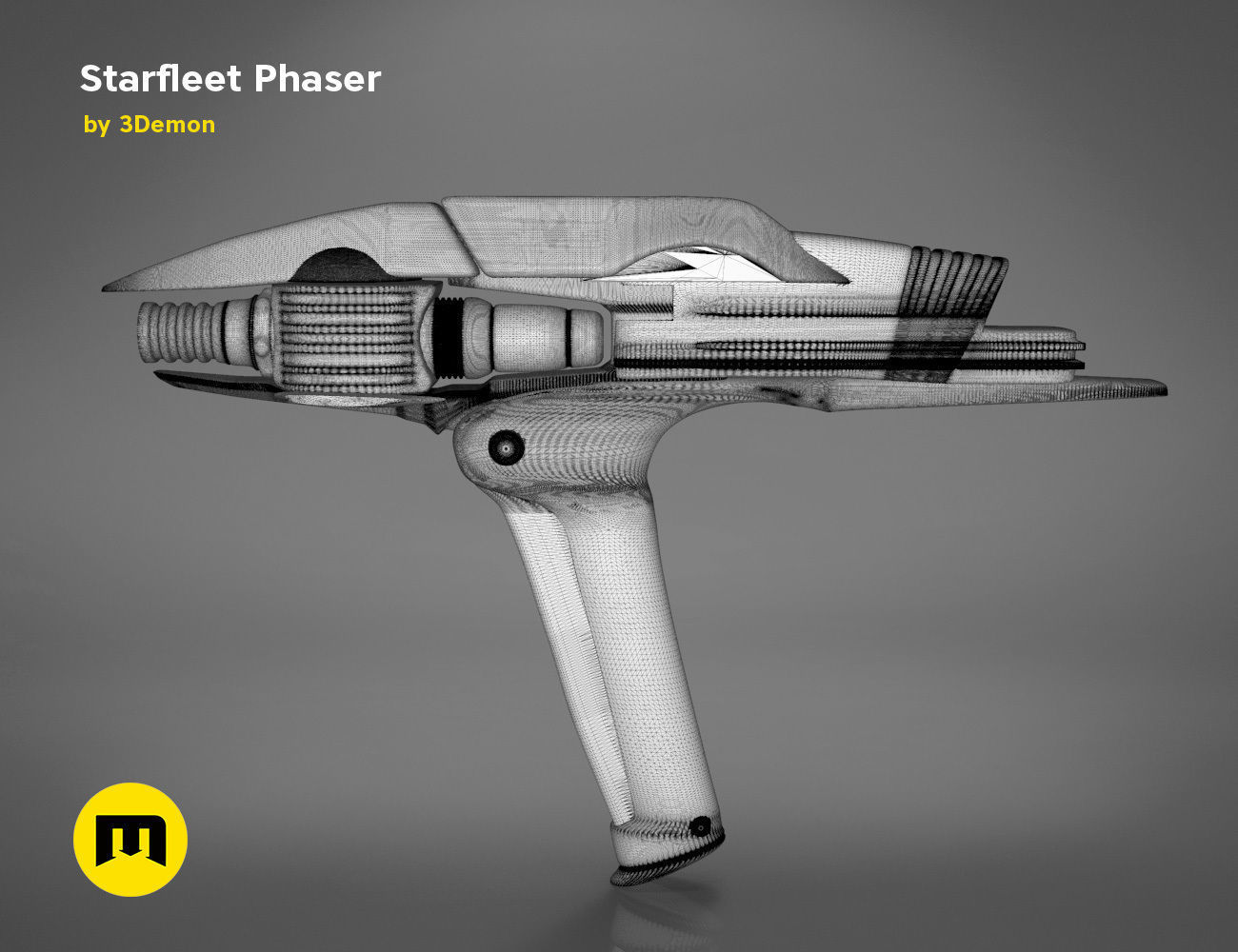 Starfleet Phaser - Star Trek 3D print model_7