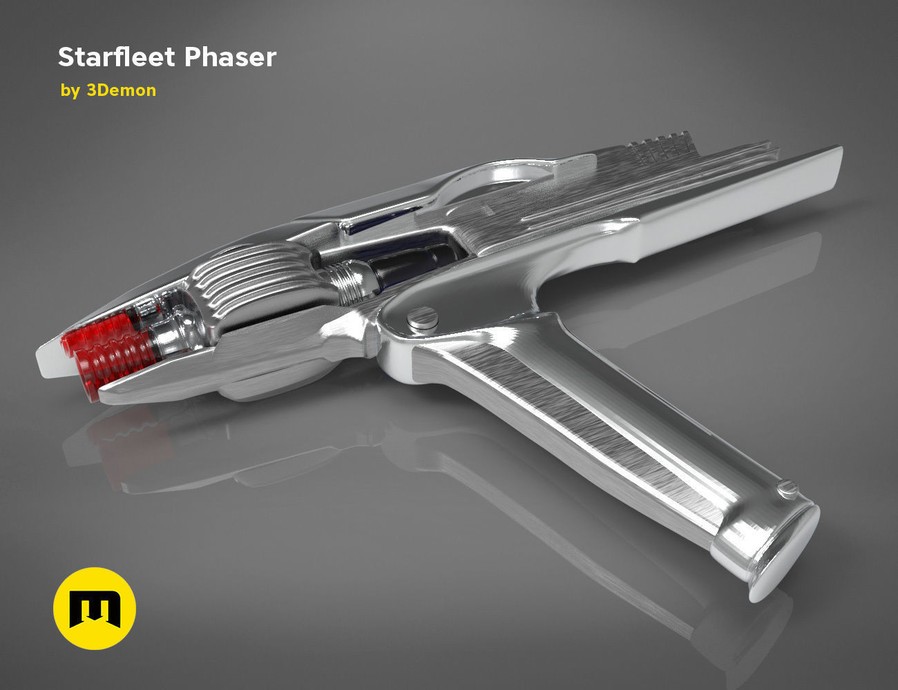 Starfleet Phaser - Star Trek 3D print model_3