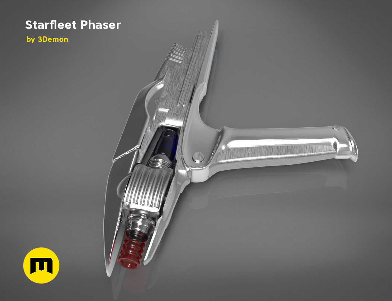 Starfleet Phaser - Star Trek 3D print model_4