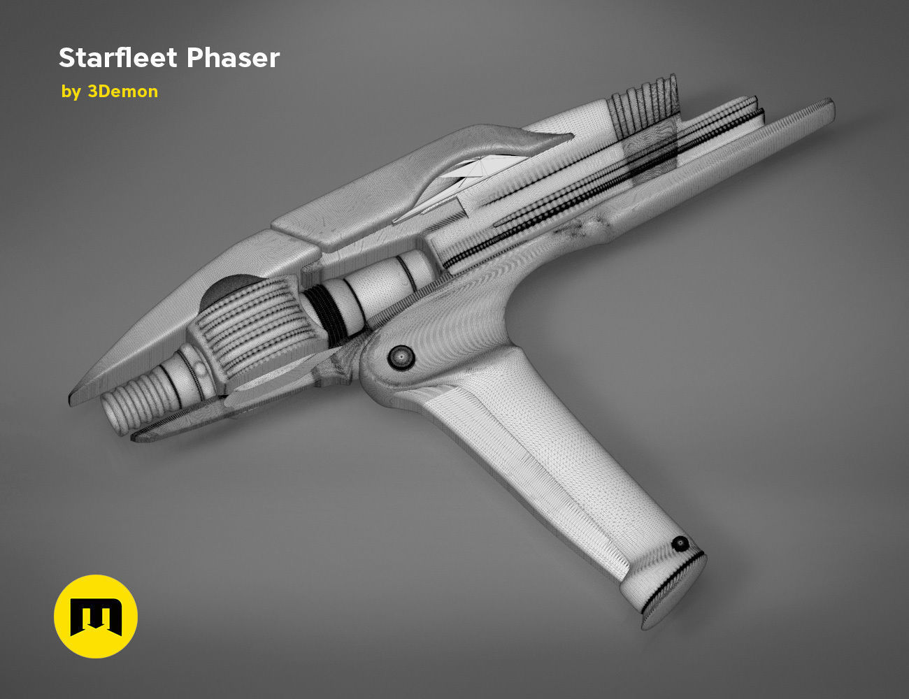 Starfleet Phaser - Star Trek 3D print model_9