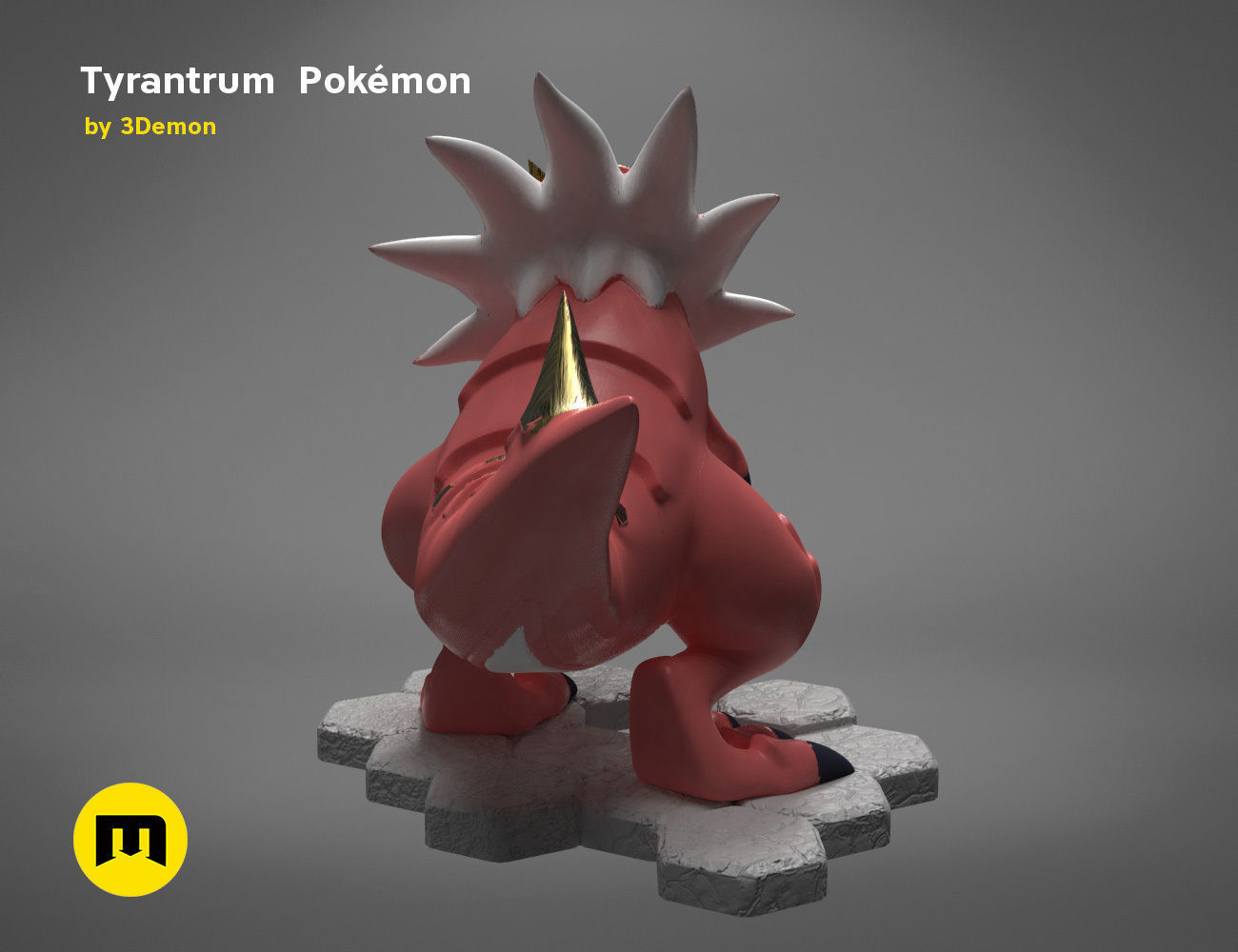 Tyrantrum Pokemon 3D print model_3