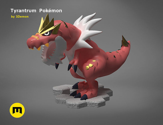 Tyrantrum Pokemon 3D print model