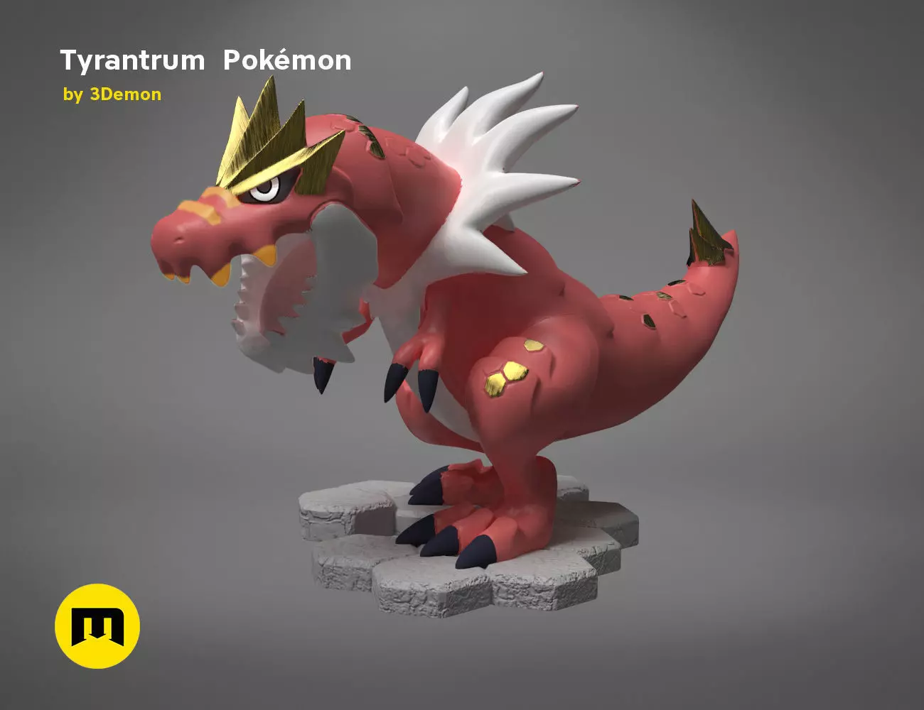 Tyrantrum Pokemon 3D print model_0