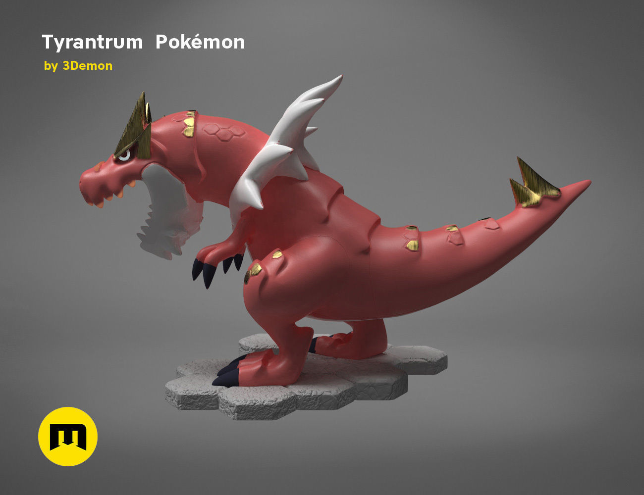 Tyrantrum Pokemon 3D print model_4