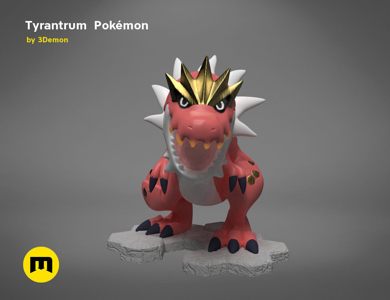 Tyrantrum Pokemon 3D print model_1