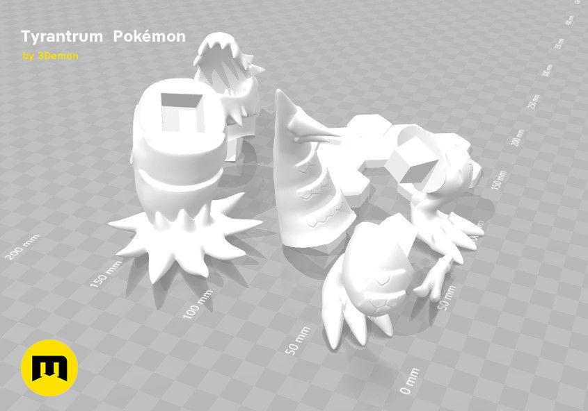 Tyrantrum Pokemon 3D print model_6