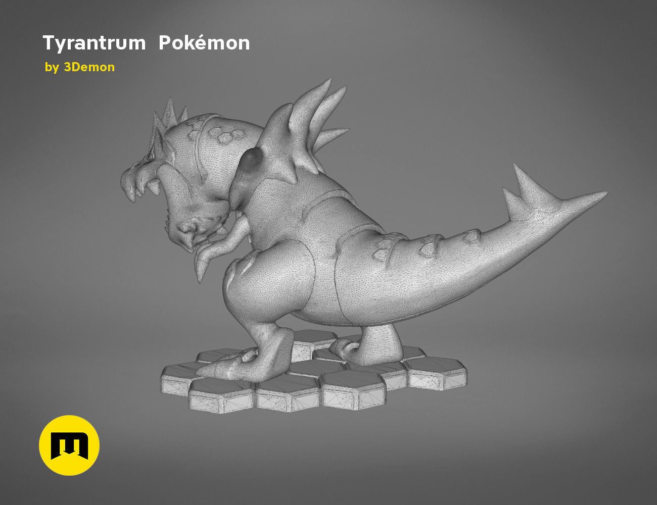 Tyrantrum Pokemon 3D print model_7