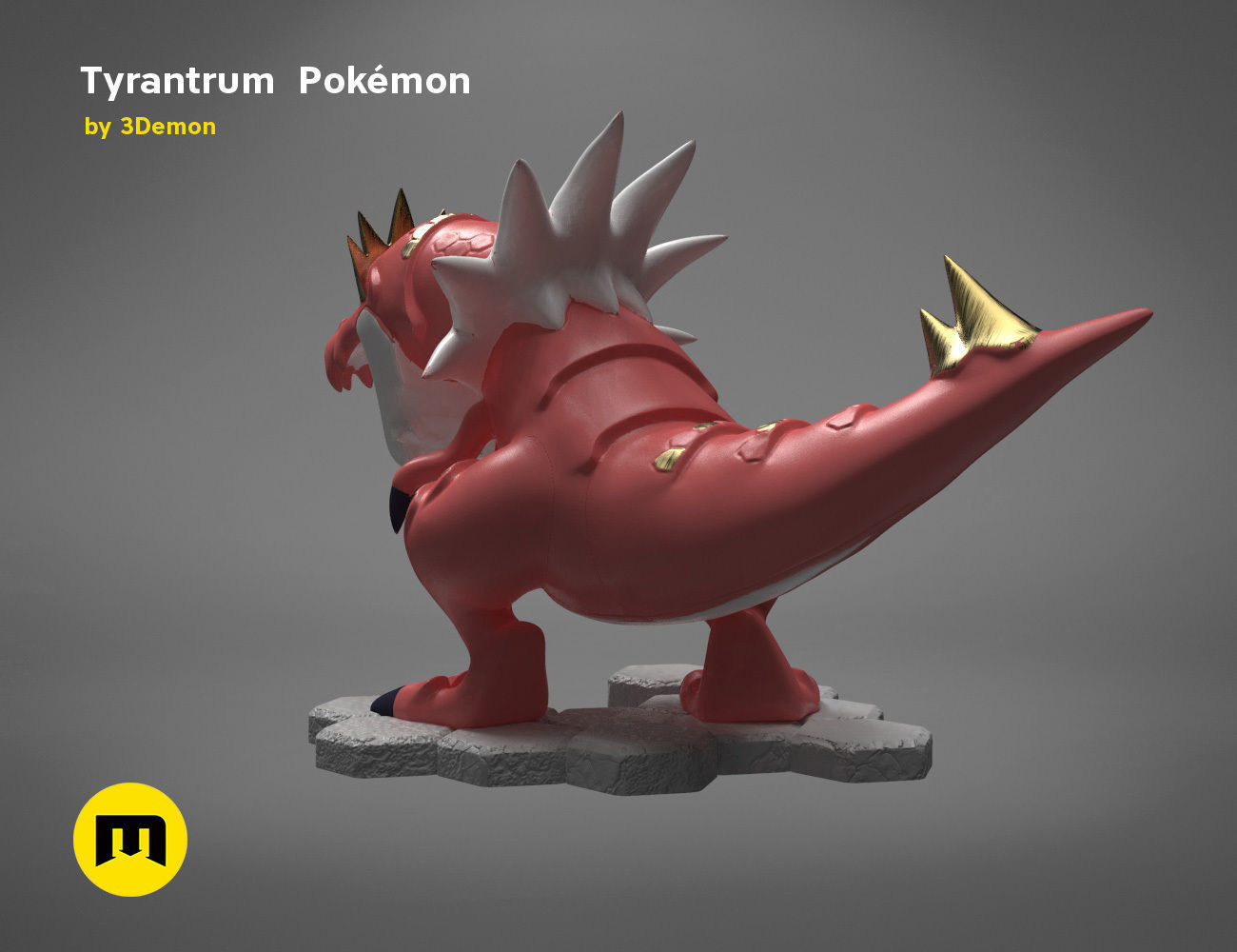 Tyrantrum Pokemon 3D print model_2
