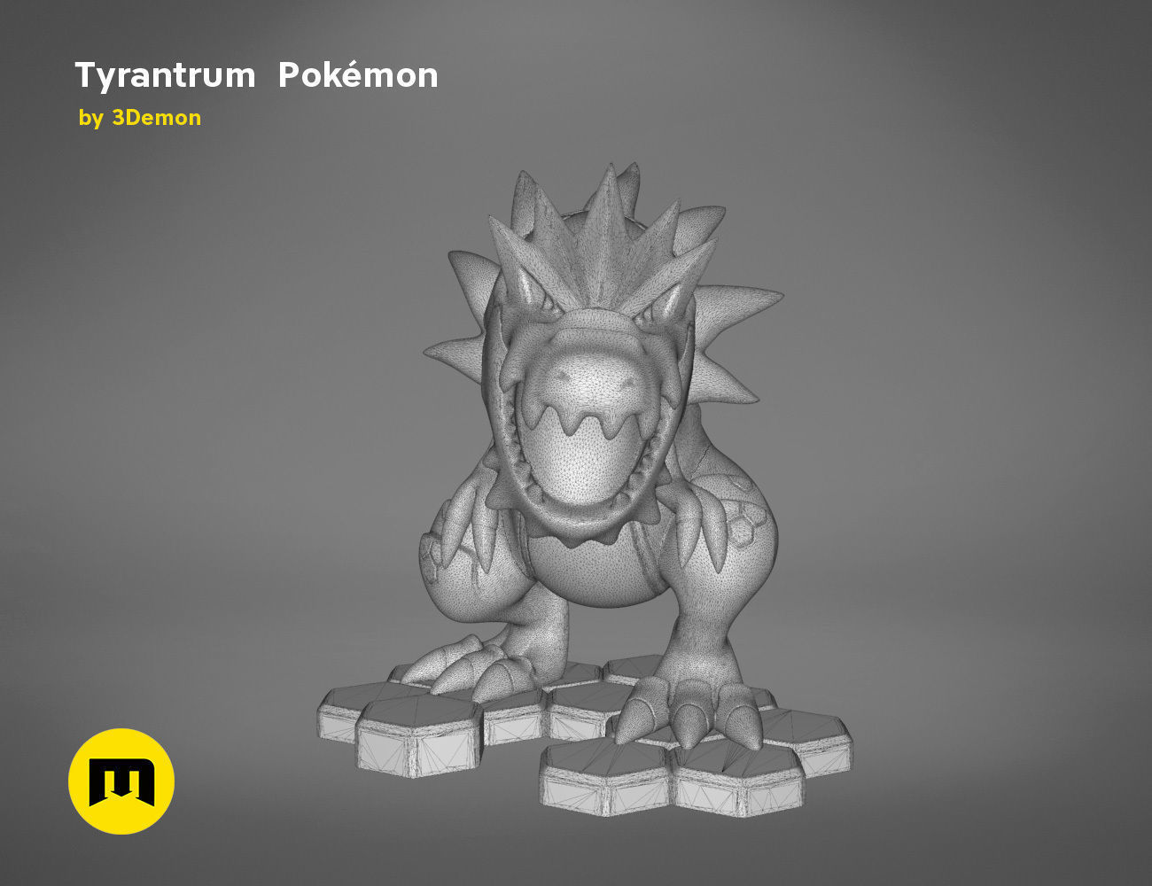Tyrantrum Pokemon 3D print model_8