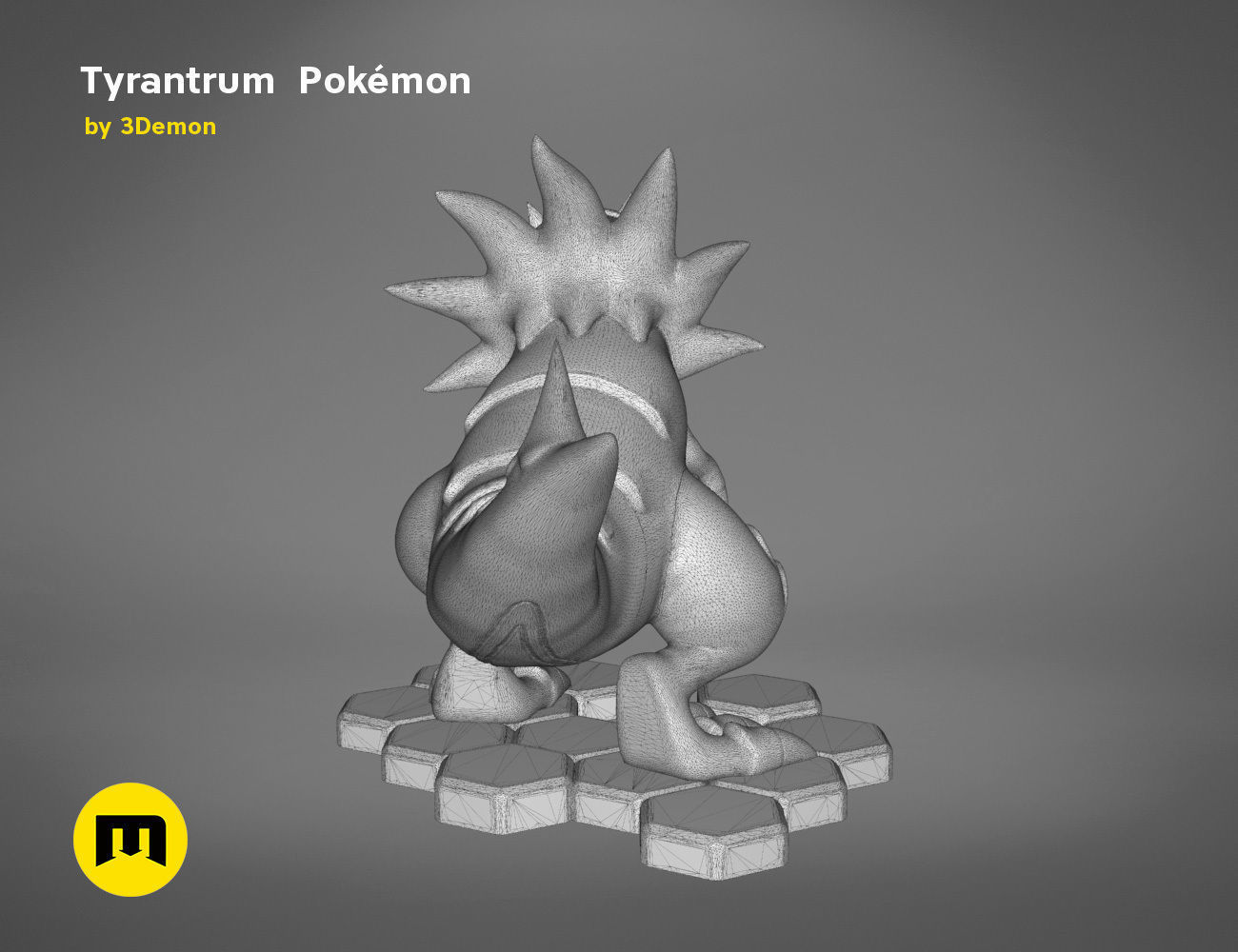 Tyrantrum Pokemon 3D print model_9