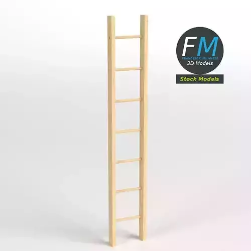 Single straight wood ladder