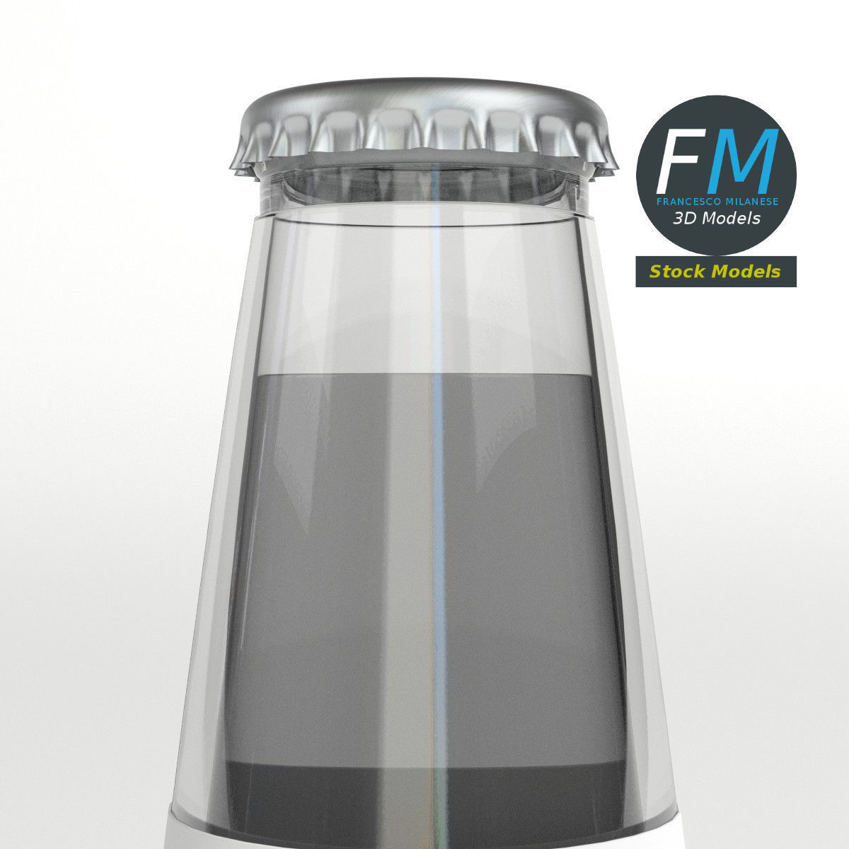 Small aperitif bottle 3D model_4