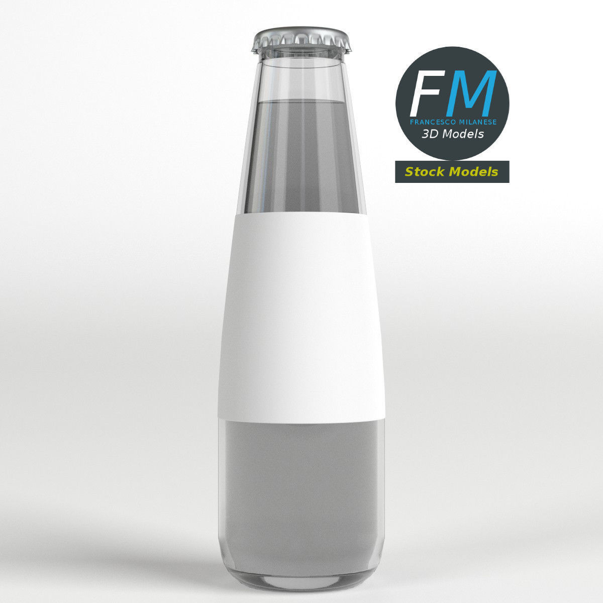 Small aperitif bottle 3D model_3