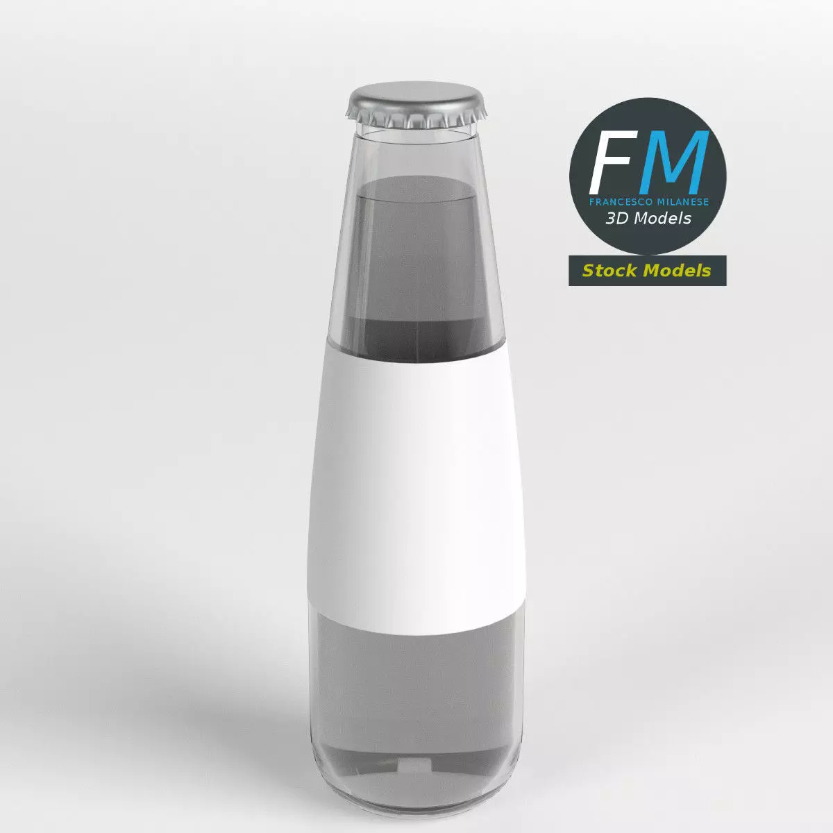 Small aperitif bottle 3D model_0