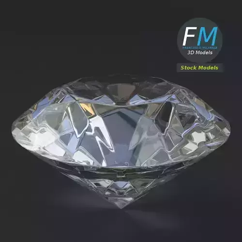 Stylized diamond 3D model Stylized diamond 3D model