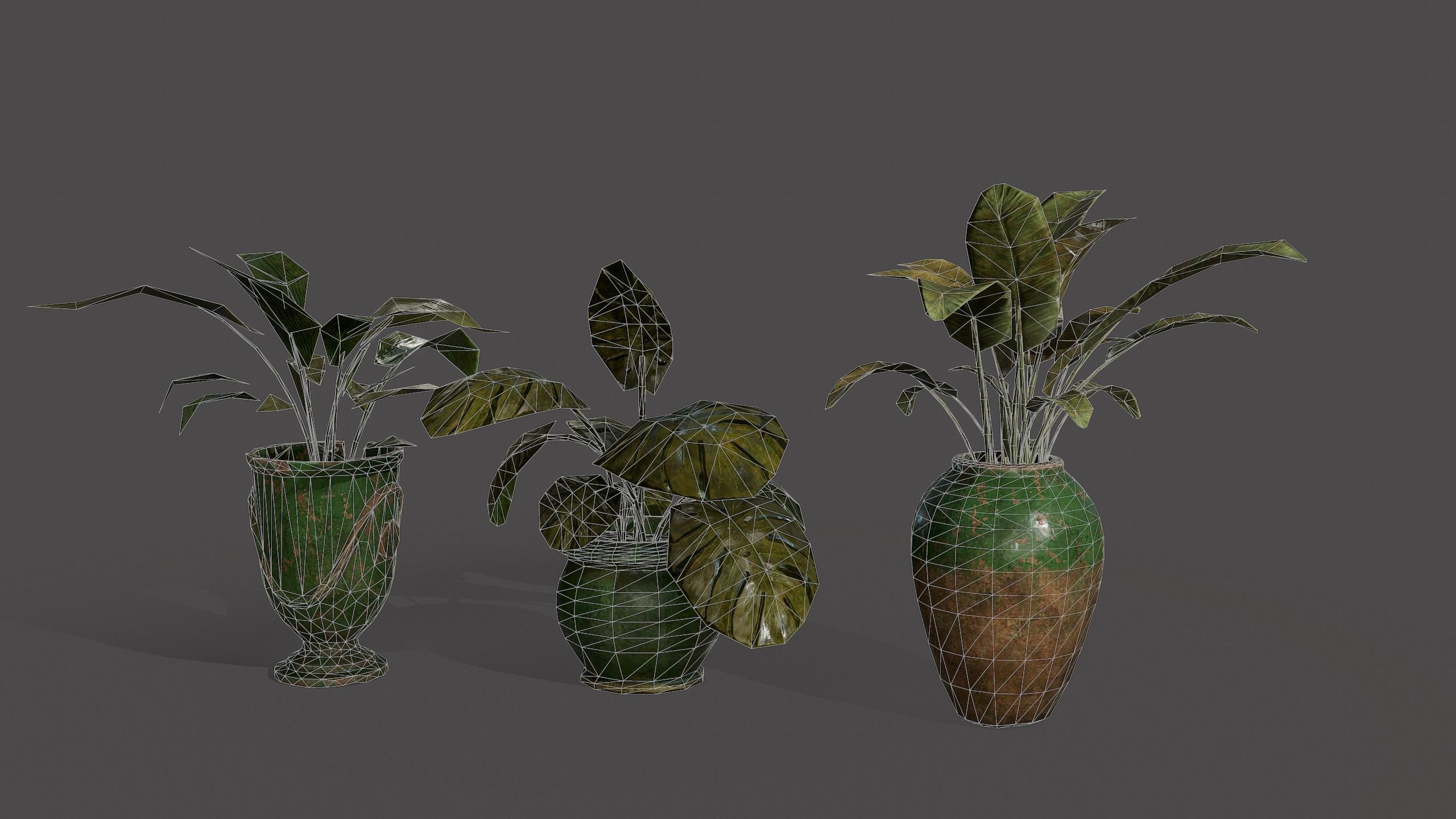 Lib Flowers Low-poly 3D model_1