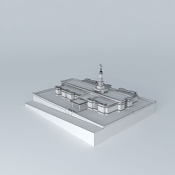 LDS Temple Melbourne Australia Templo Mormon. Free 3D model_4