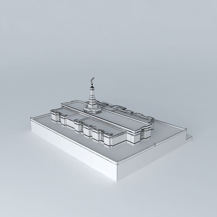 LDS Temple Melbourne Australia Templo Mormon. Free 3D model_3