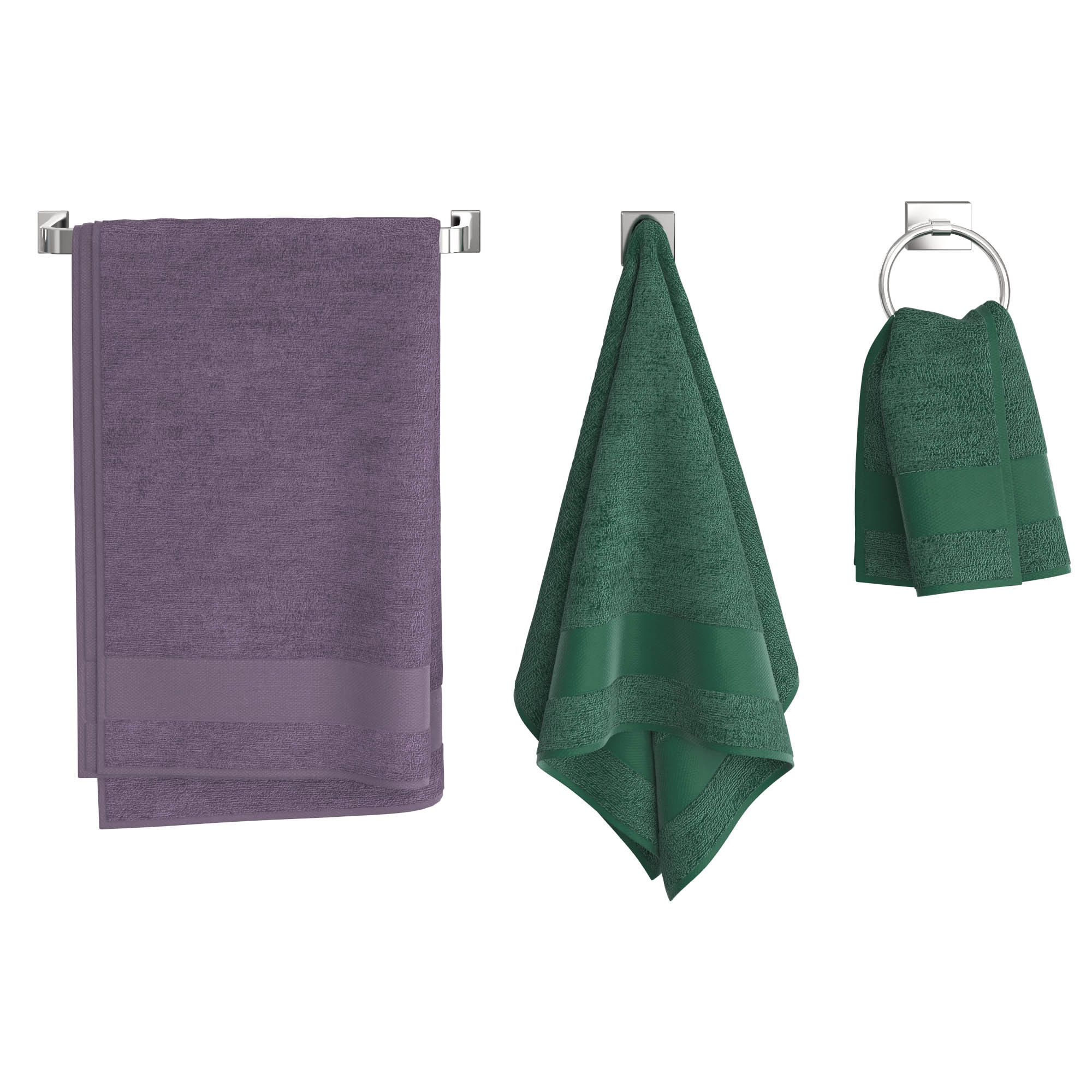 Color Towels Set  3D model_2