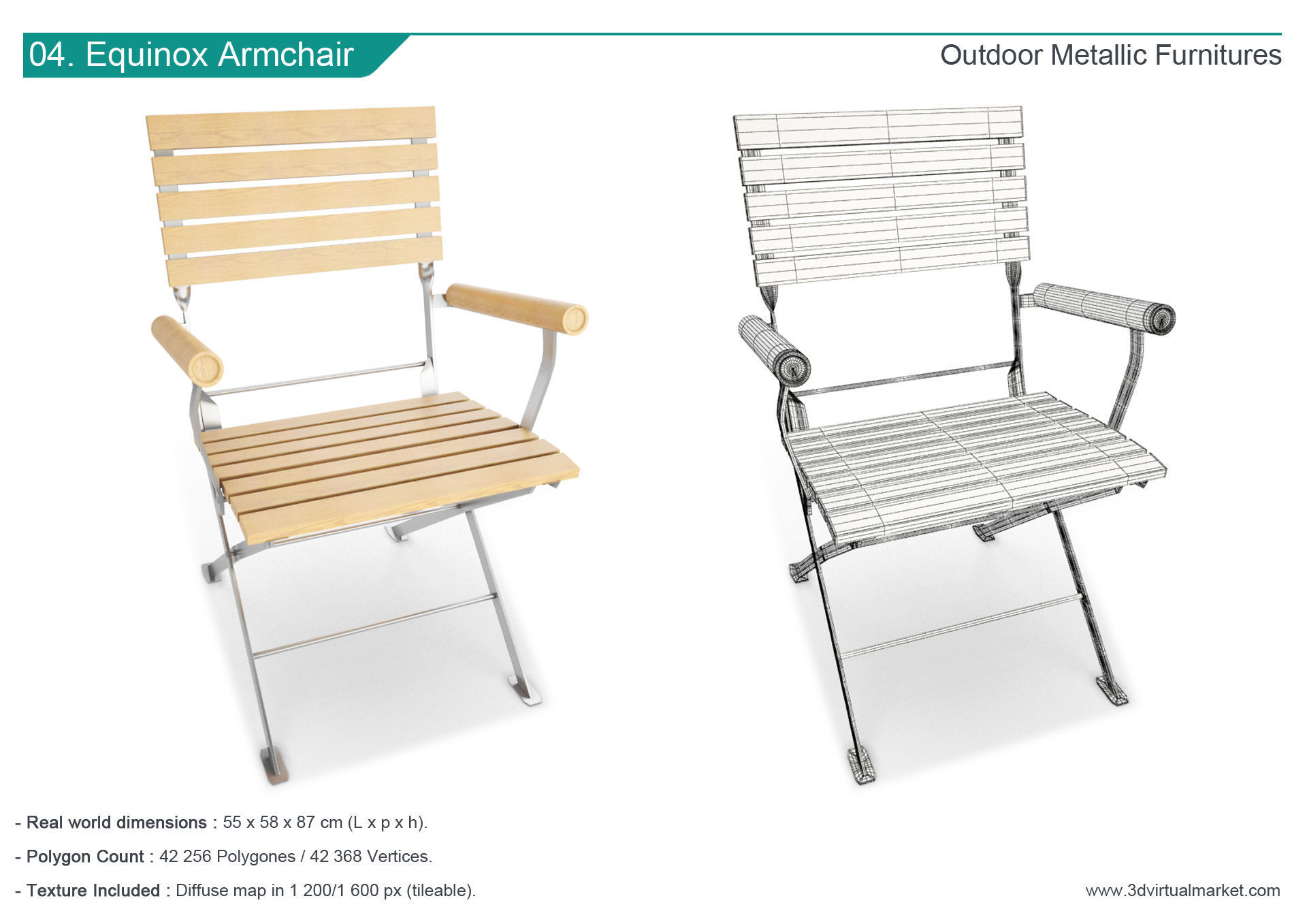 Outdoor Metallic Furniture Accessories Collection 3D model_4