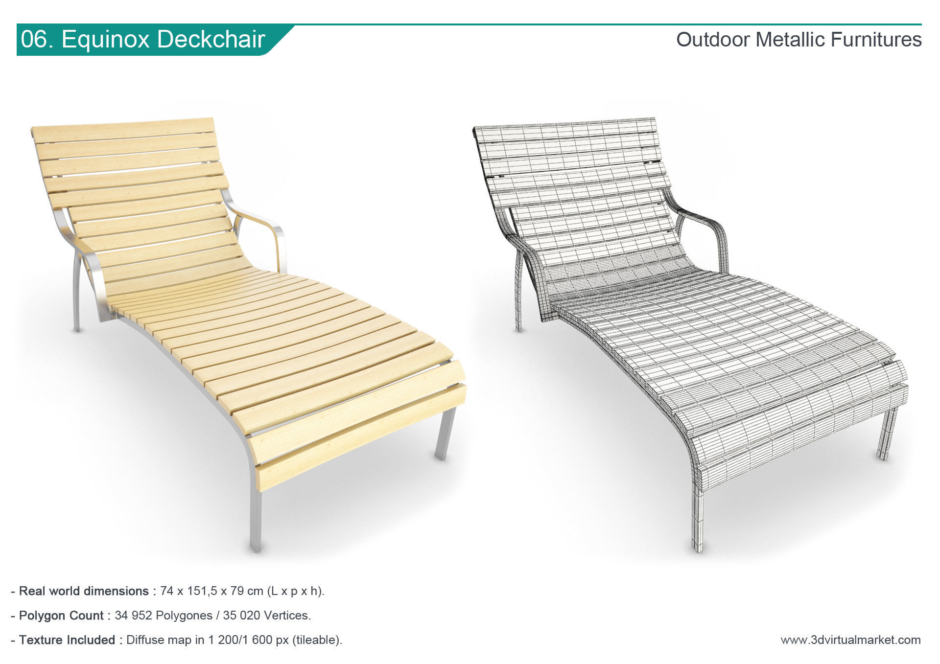 Outdoor Metallic Furniture Accessories Collection 3D model_6