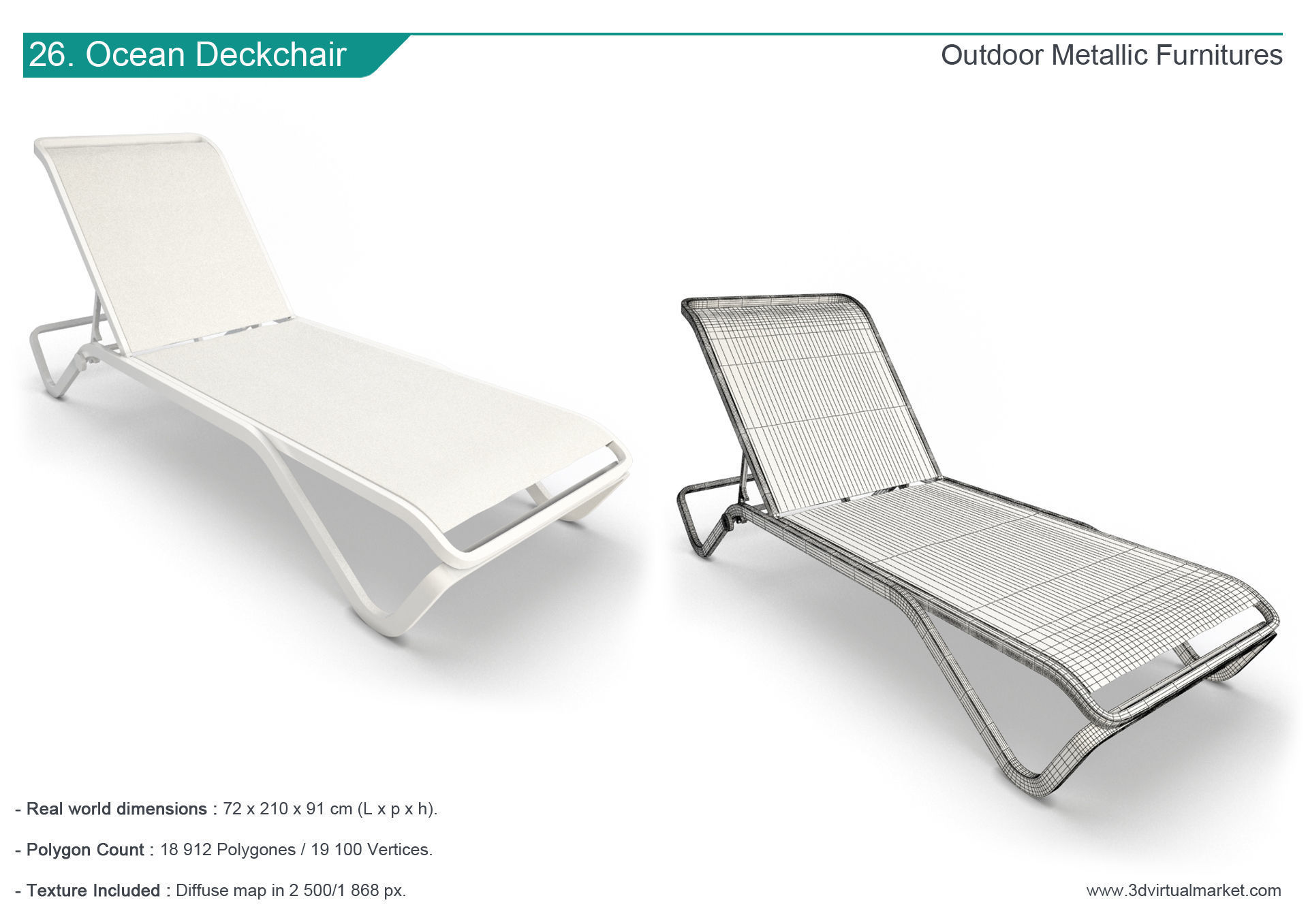 Outdoor Metallic Furniture Accessories Collection 3D model_26