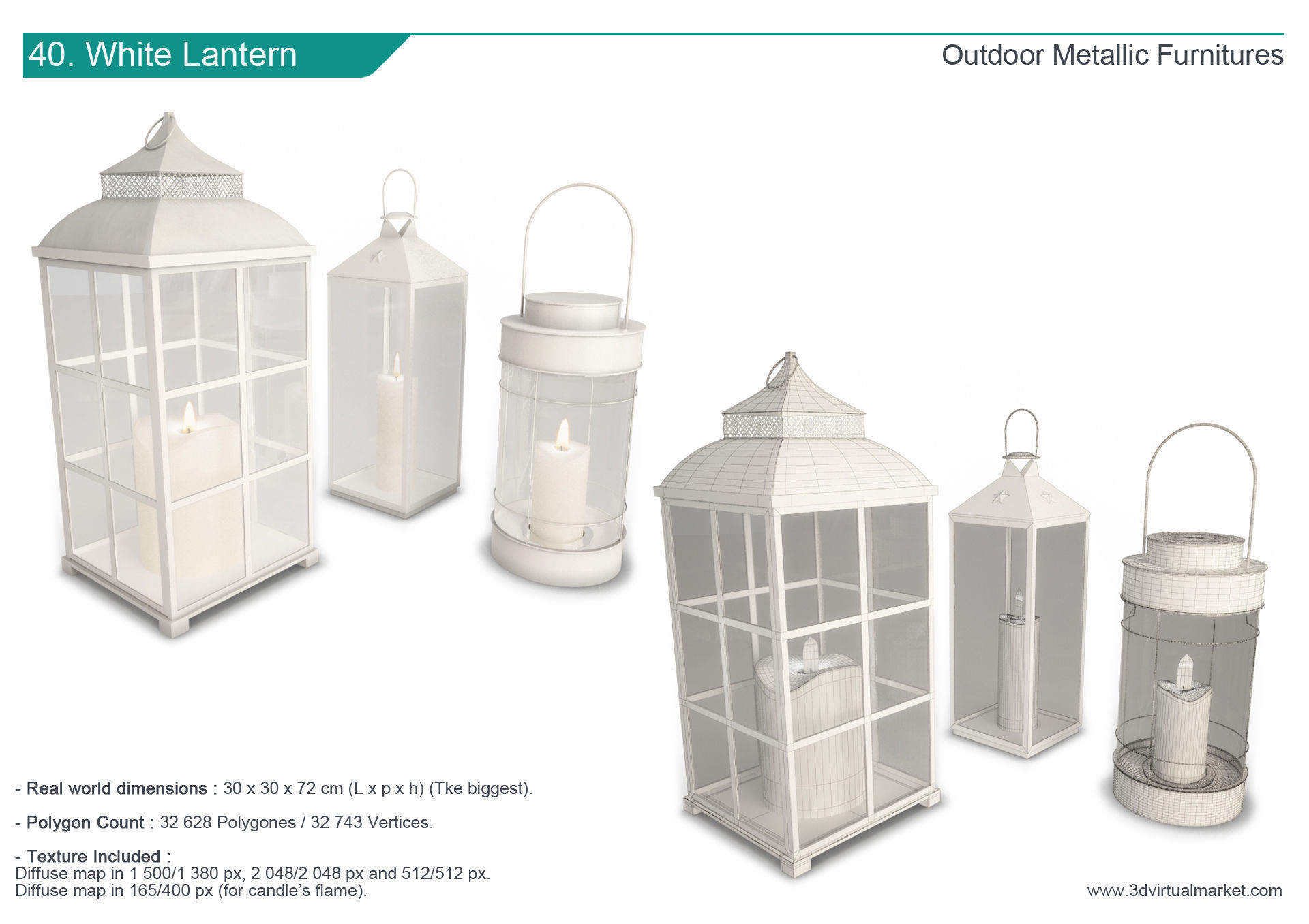 Outdoor Metallic Furniture Accessories Collection 3D model_40