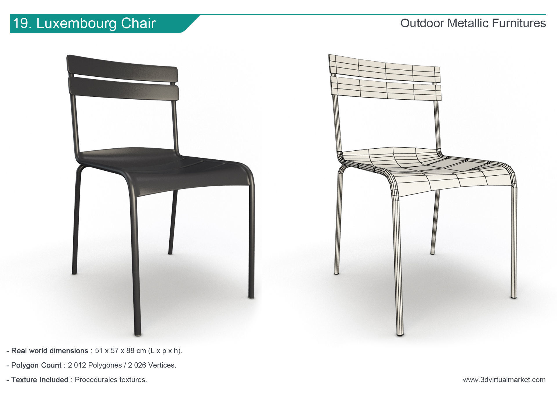 Outdoor Metallic Furniture Accessories Collection 3D model_19