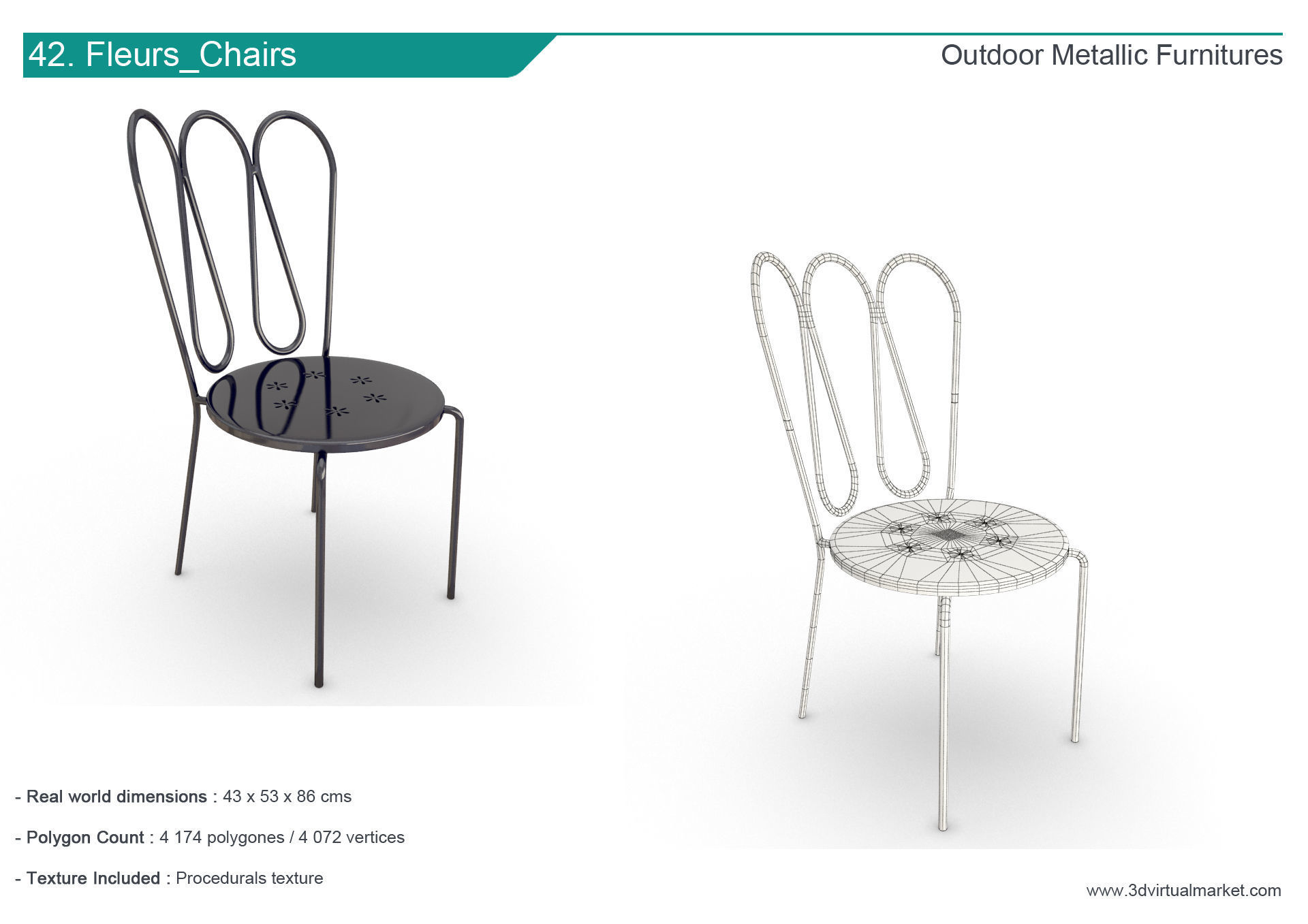 Outdoor Metallic Furniture Accessories Collection 3D model_42