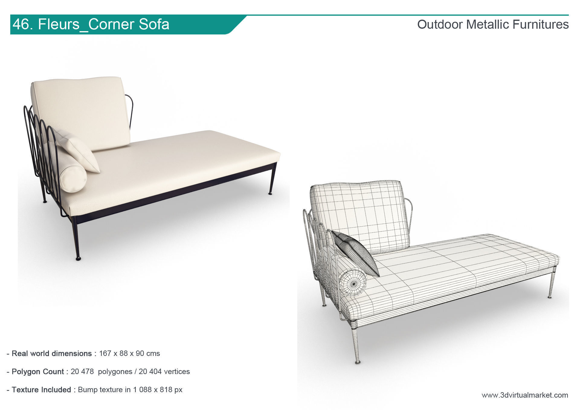 Outdoor Metallic Furniture Accessories Collection 3D model_46