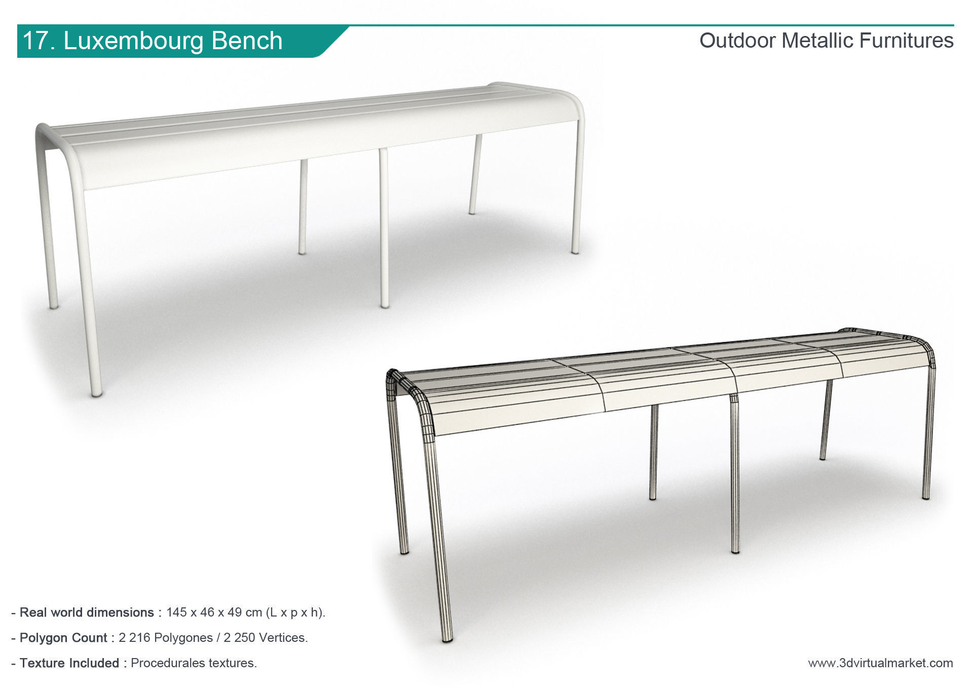 Outdoor Metallic Furniture Accessories Collection 3D model_17