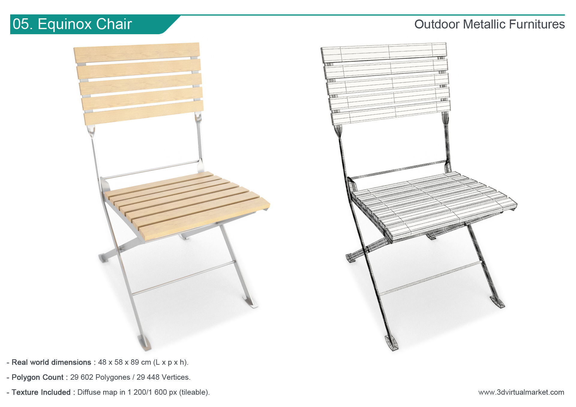 Outdoor Metallic Furniture Accessories Collection 3D model_5
