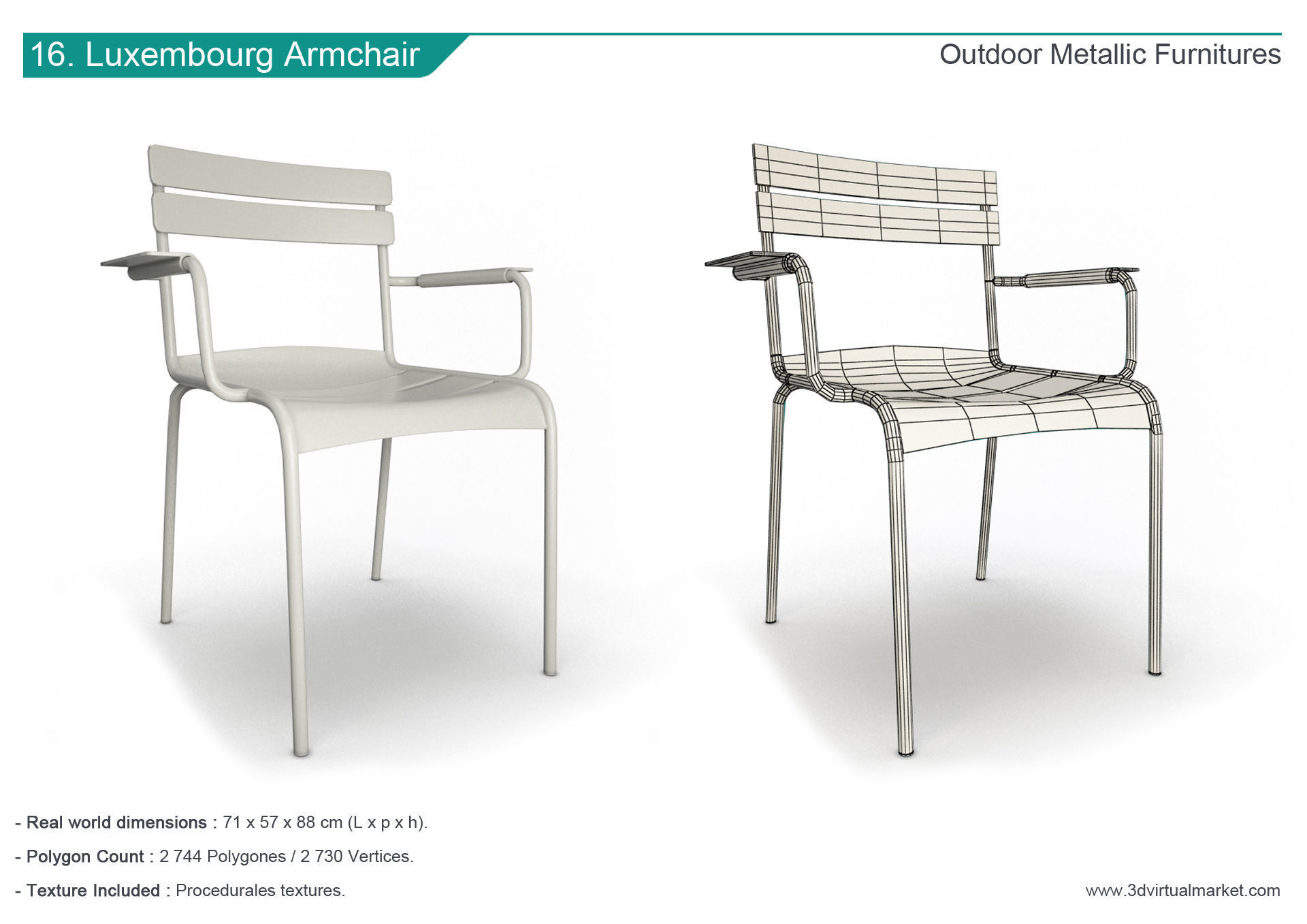 Outdoor Metallic Furniture Accessories Collection 3D model_16