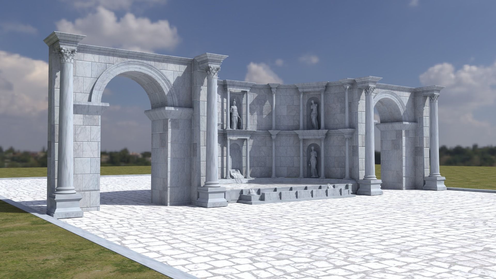 Roman Ancient City 3D model_2