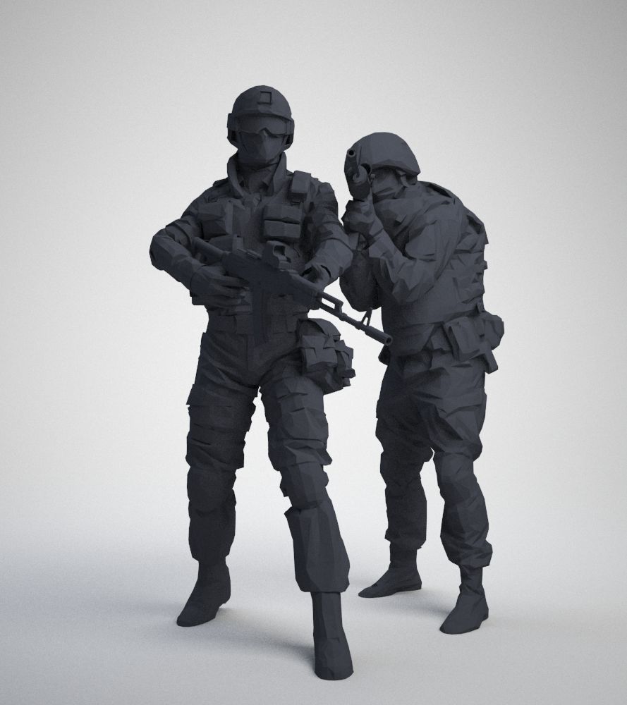 two Assault 3D print model_1