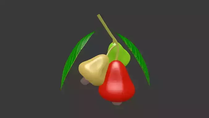 buton cashew Low-poly 3D model