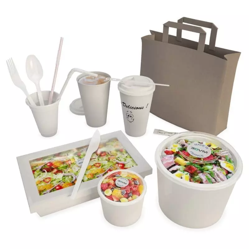 Salads And Packaging  3D model_0